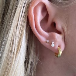 restik double pearl forgyldt slv