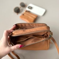 Vilde small crossbody - skind