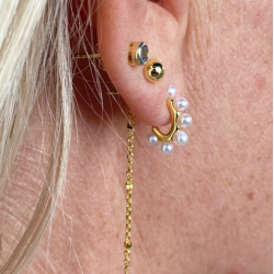 Pearl hoop Patricia forgyldt