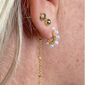 Pearl hoop Patricia forgyldt