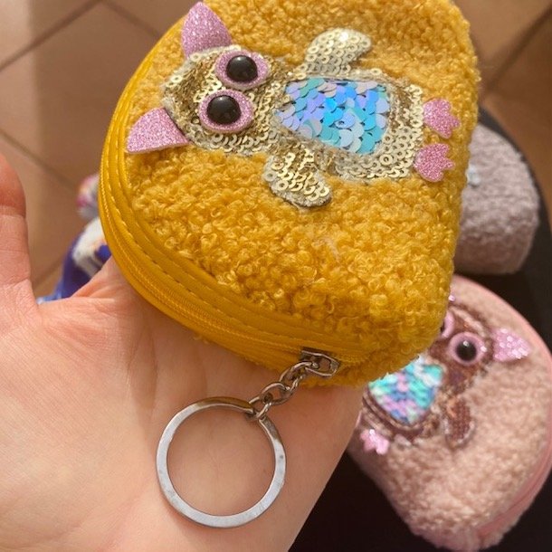 Plys pige pung med ugle