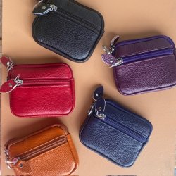 Pung m. 2 rum og nglering skind 