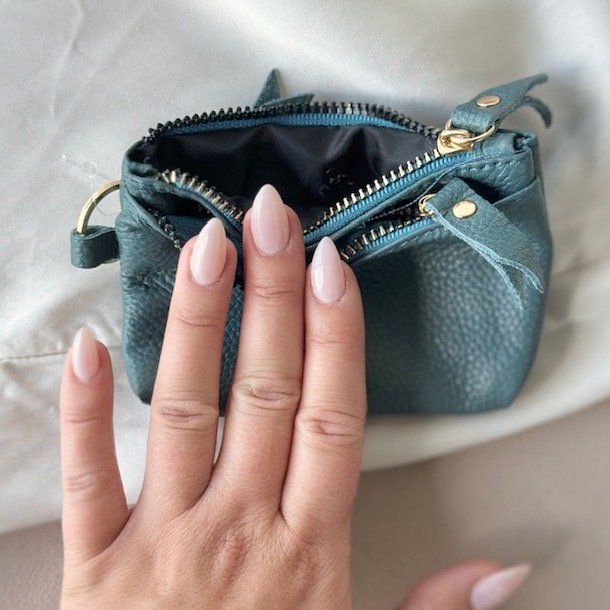 Skind pung med nglering soho skind