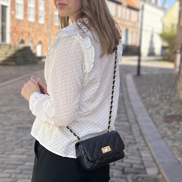 Crossbody ladylike BLACK skind