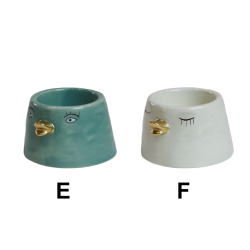 Fyrfadsstage ansigt med nb keramik