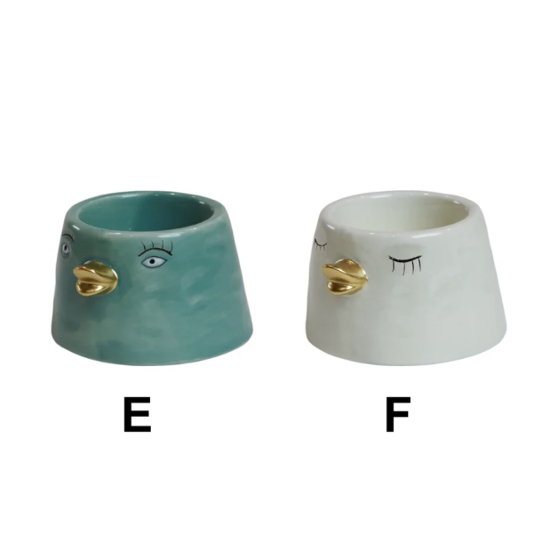 Fyrfadsstage ansigt med nb keramik