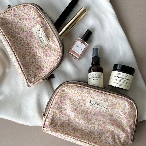 Kosmetiktaske flora lille