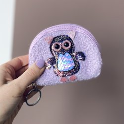 Plys pige pung med ugle