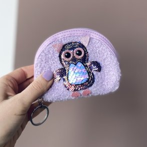 Plys pige pung med ugle