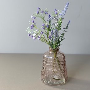 Vase rosa H 13 cm Glas