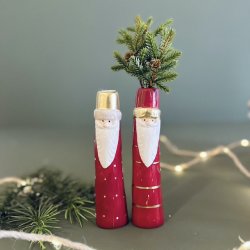 Vase julemand keramik 4x16cm