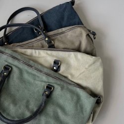 Weekendtaske kanvas med lder