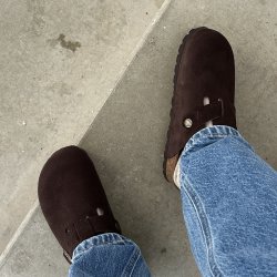 Slipper MULES brun ruskind str. 36-42