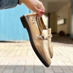 Loafers LOVE AND WALK PLATINO skind