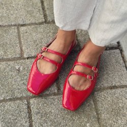 Ballerina ROJO med spnder rd skind str. 36-41