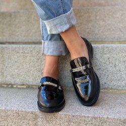 Loafers LOVE AND WALK black PATENT str. 36-41