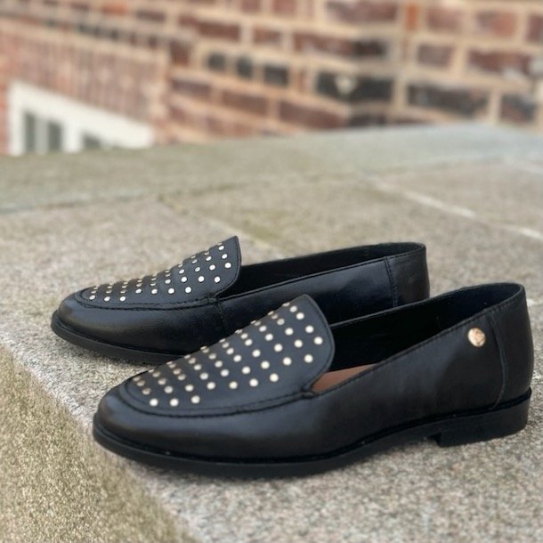 Loafer m. nister sort skind str. 36-41
