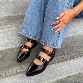 Loafer CLOSE TO YOU Sort skind str 37-41