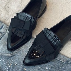 PEACEFULL Loafer Sort skind str. 37-41