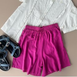 Shorts solid str s-xxl viskose