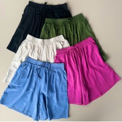 Shorts solid str s-xxl viskose