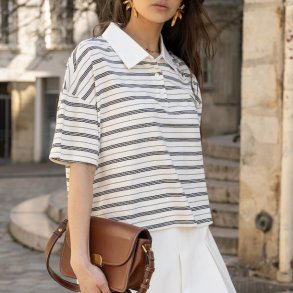 Polo stribet bomuld str. S-L