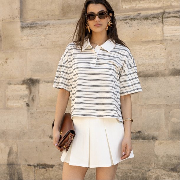 Polo stribet bomuld str. S-L