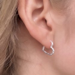 Creoler hjerte LOVE ME Sterling Slv