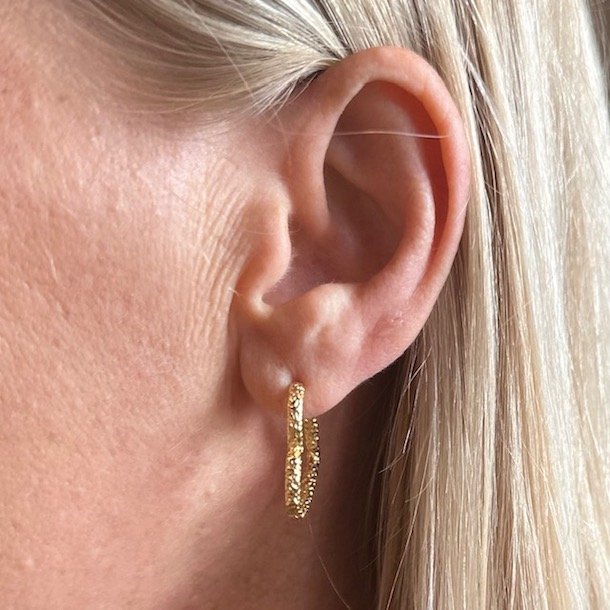 Creoler LOVE ME BIG Forgyldt Slv