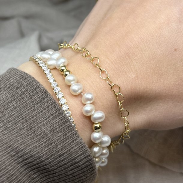 Armbnd Love Me Heart Forgyldt