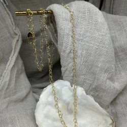 Halskde Love Me Heart 65 cm Forgyldt