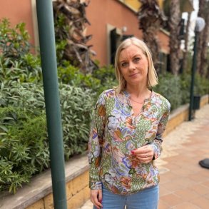 Skjorte med kina krave viskose str. S-XXXL