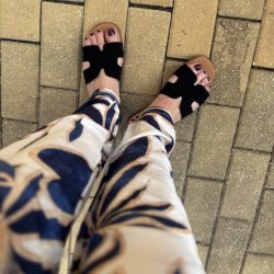 Buks Zoey PALM med elastik str. S-XXL viskose