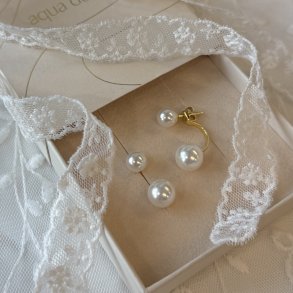 �reringe LUNA DOUBLE - Forgyldt S�lv