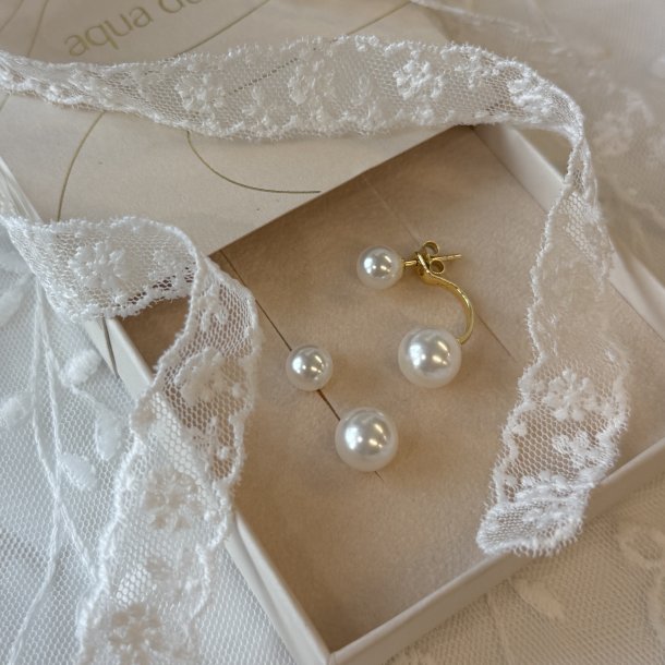 �reringe LUNA DOUBLE - Forgyldt S�lv