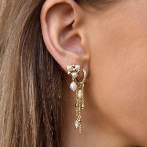 HOOP LUNELLA PEARL HOOP forgyldt slv