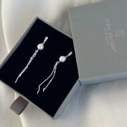 Lux pearl rering COW sterling slv