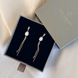 Lux pearl rering COW forgyldt slv