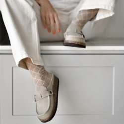 Slipper med spnde ruskind str. 36-41