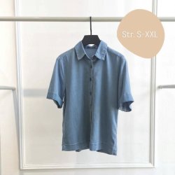 Denim skjorte LIGHT med korte rmer str. S-XXL