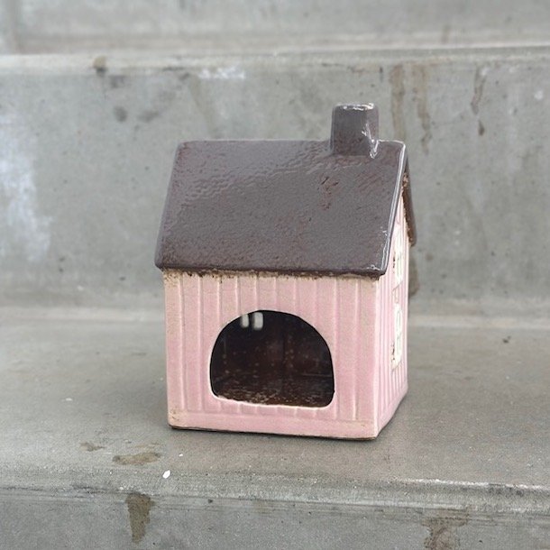 Hus til fyrfadslys Keramik