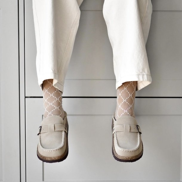 Slipper med spnde ruskind str. 36-41