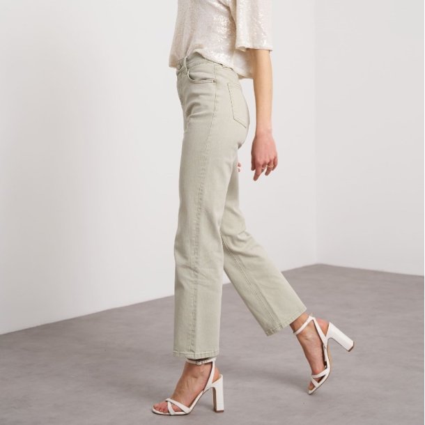 Hjtaljede Jeans Lys Grn