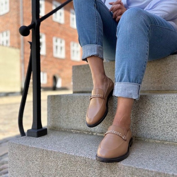 Loafers LOVE AND WALK CAPPUCCINO skind