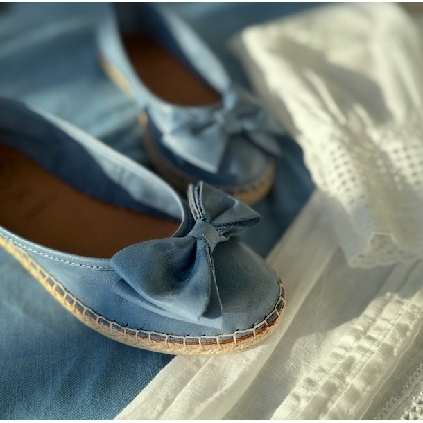 Espadrillos BOW soft med bast BL skind str. 36-41