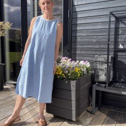 Sommer kjole Nora dot - str M-XXL 