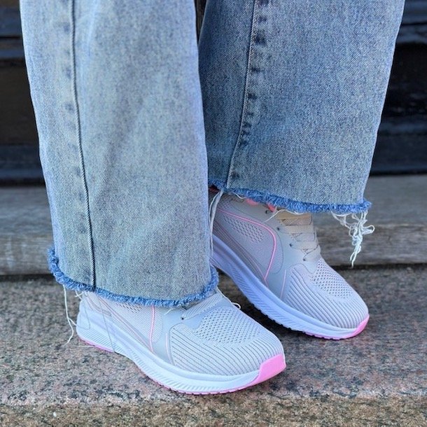 Sneakers ACTIVE Grey/pink str. 36-41