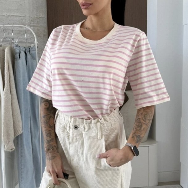 T-shirt Anna med striber One Size