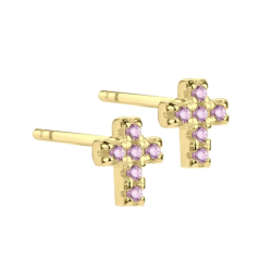 restikker kors ROSE forgyldt slv