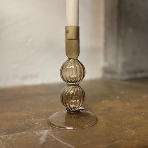 Lysestage swirl bubbles glas